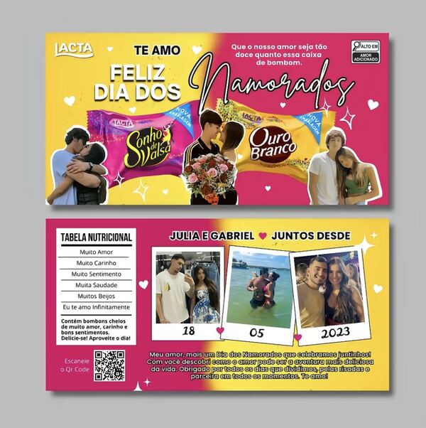 Caixa de bombom personalizada rosa